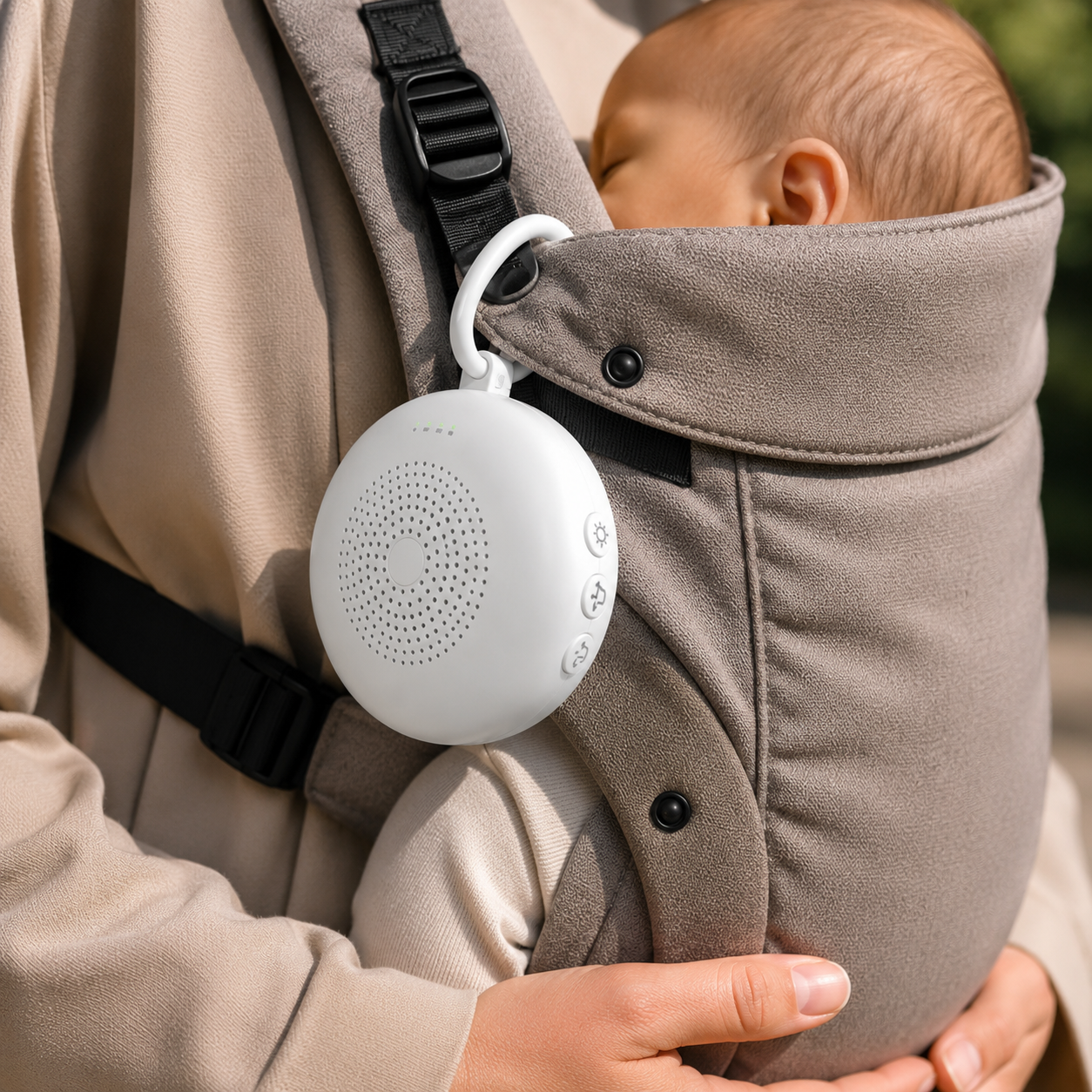 Portable Baby White Noise Machine with Bluetooth & Cry Sensor – Rechargeable Sleep Aid for Newborns