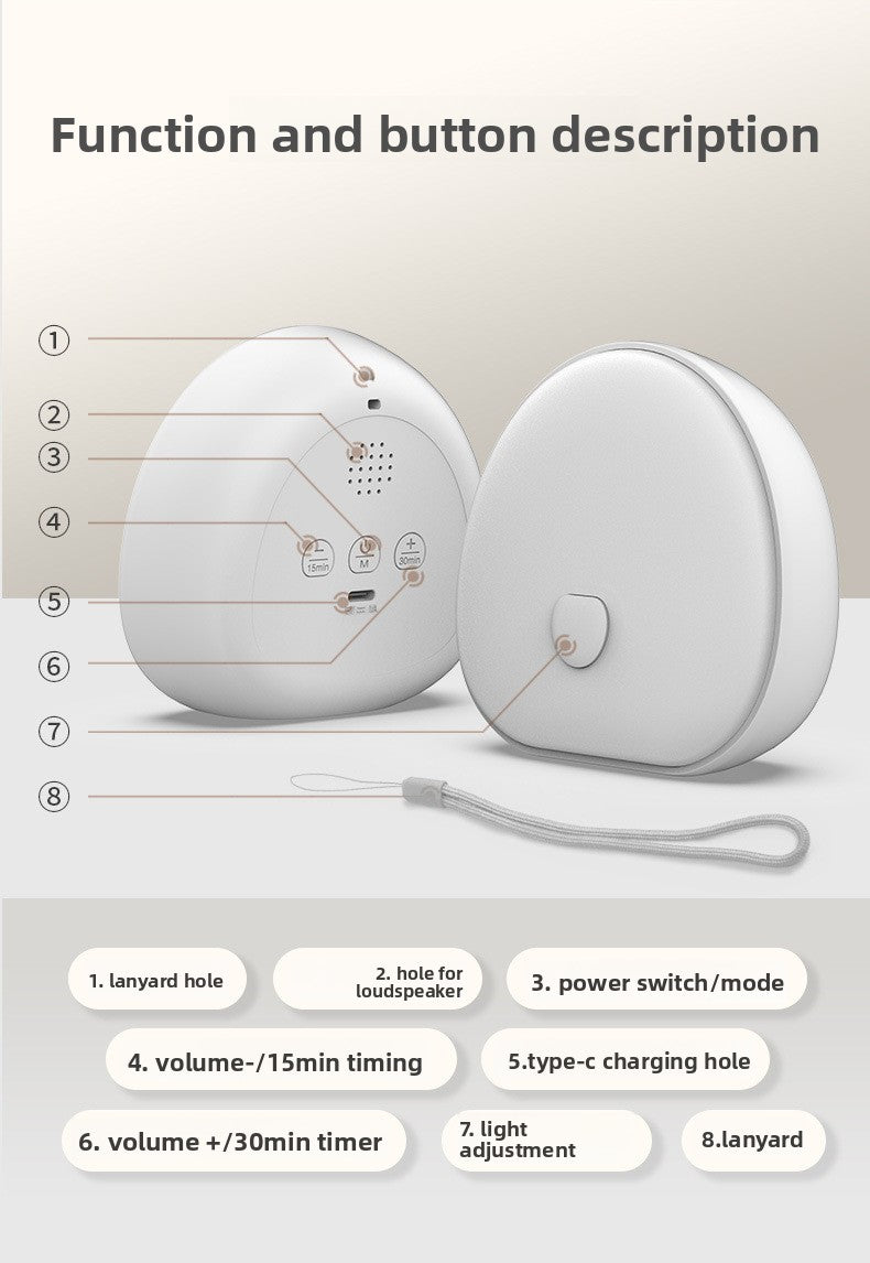 Sleep device with white noise for children to wake up at night and feed them.